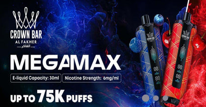 Al Fakher Crown Bar CRYSTAL 10K, HYPERMAX 30K and Mega MAX 75K HM Vape Al Fakher Crown Bar CRYSTAL 10K, HYPERMAX 30K and Mega MAX 75K HM Vape