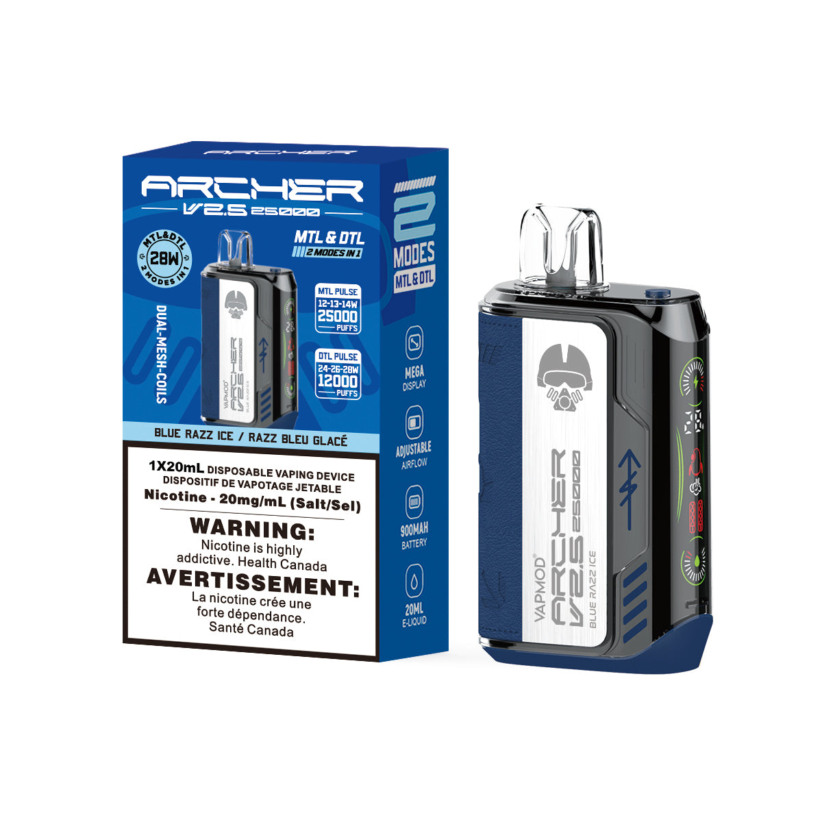 VAPMOD Archer V2.5 Disposable Vape - 25000 Puff