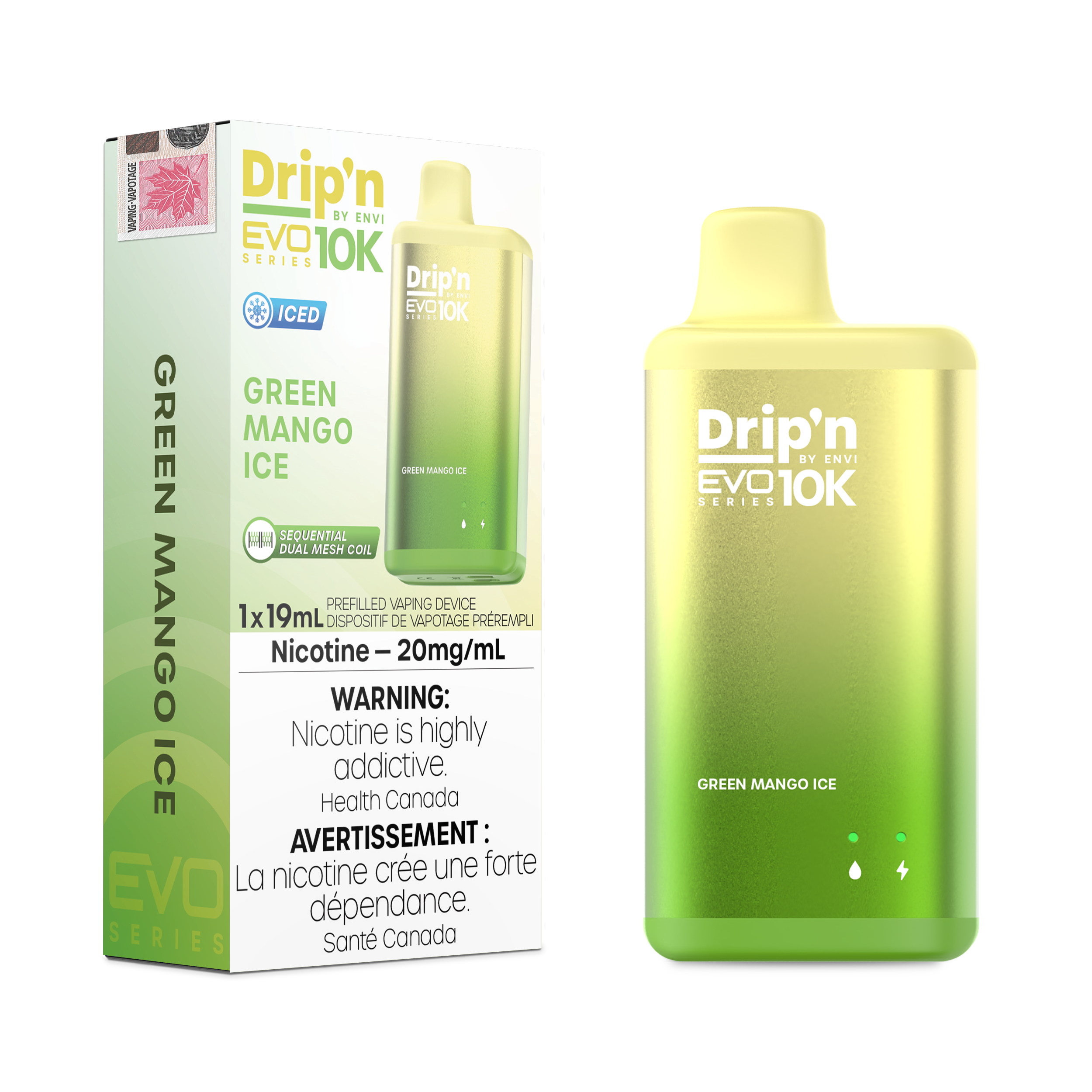 Drip'n by Envi EVO Series 10k Disposable - Green Mango Ice