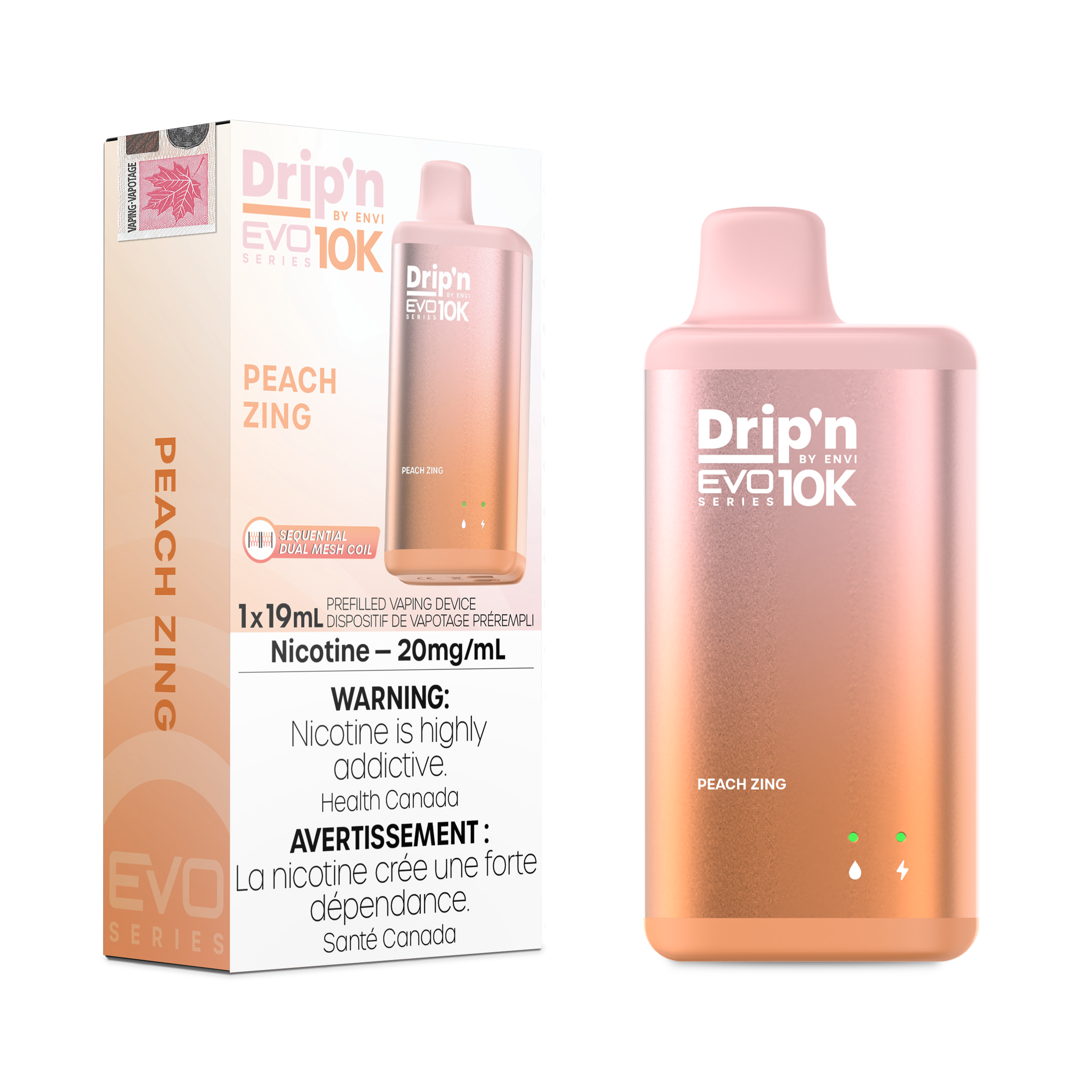 Drip'n by Envi EVO Series 10k Disposable - Peach Zing