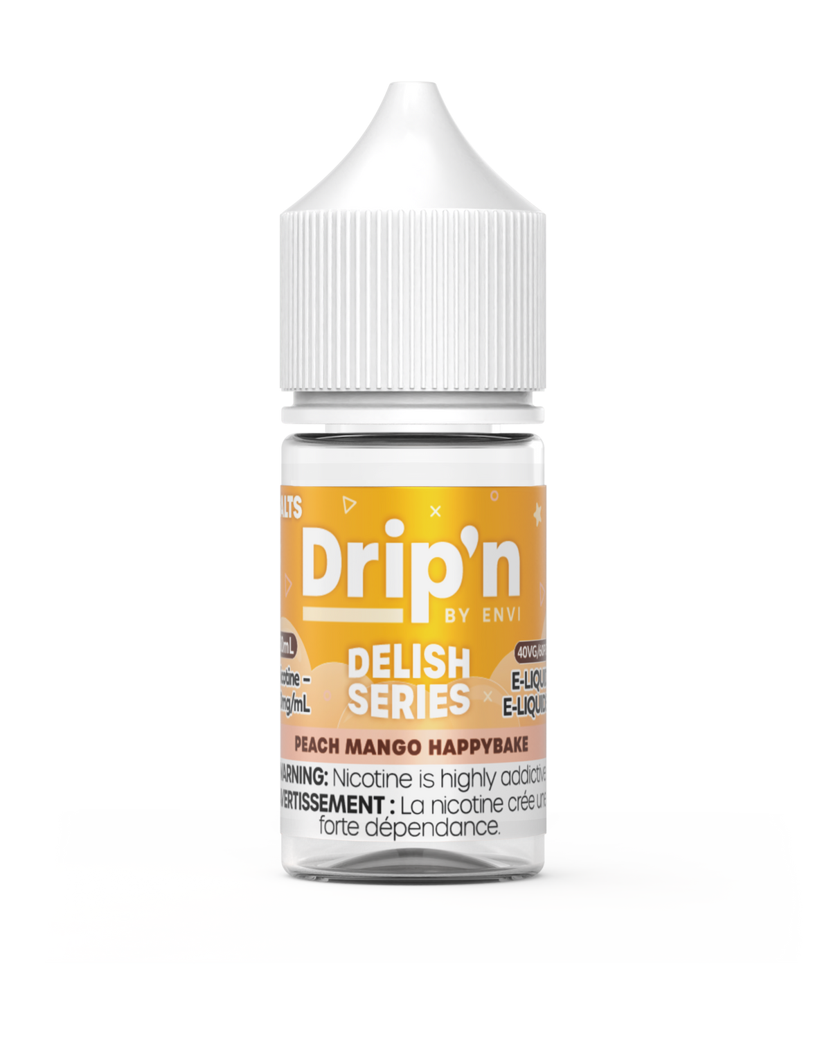 Drip'n by Envi Delish E-Liquid - Peach Mango Happybake