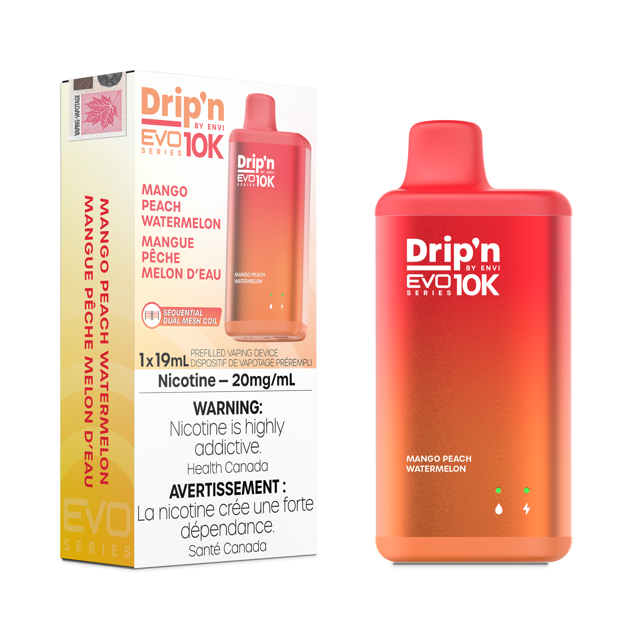 Drip'n by Envi EVO 10K Series Mango Peach Watermelon