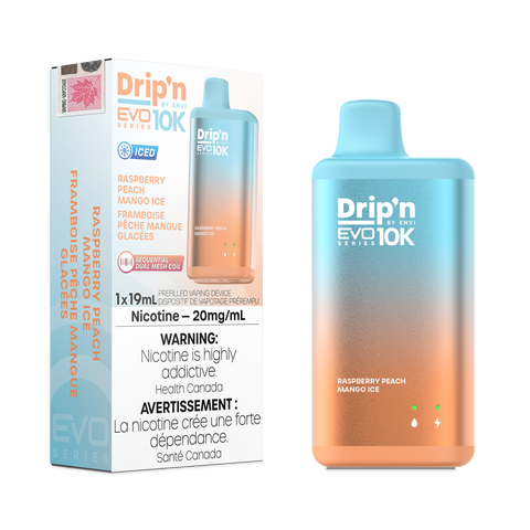 Drip'n by Envi EVO 10K Series Raspberry Peach Mango Ice