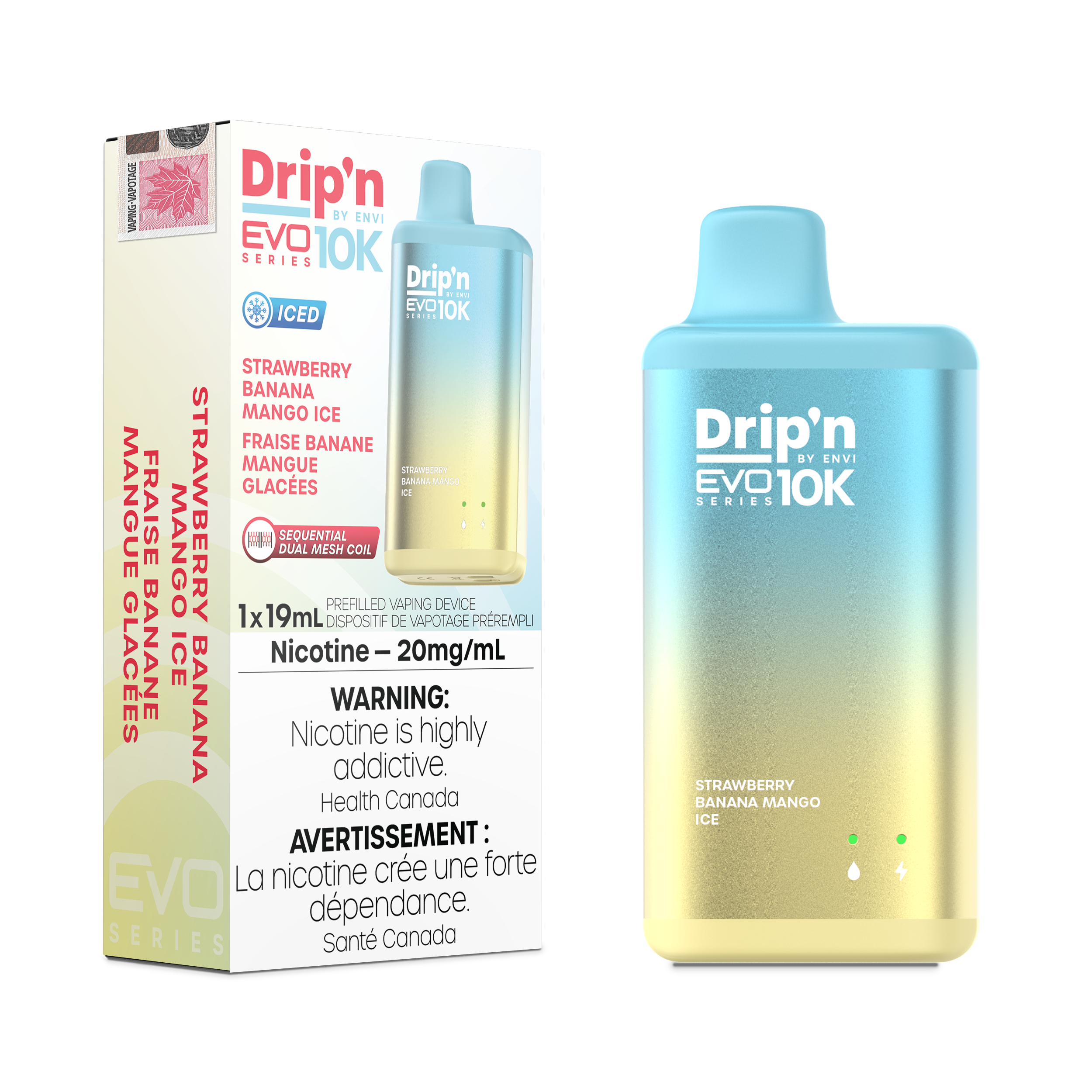 Drip'n by Envi EVO 10K Series Strawberry Banana Mango Ice