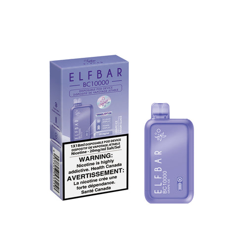 Elf Bar BC10000 Disposable Vape - Grape Ice