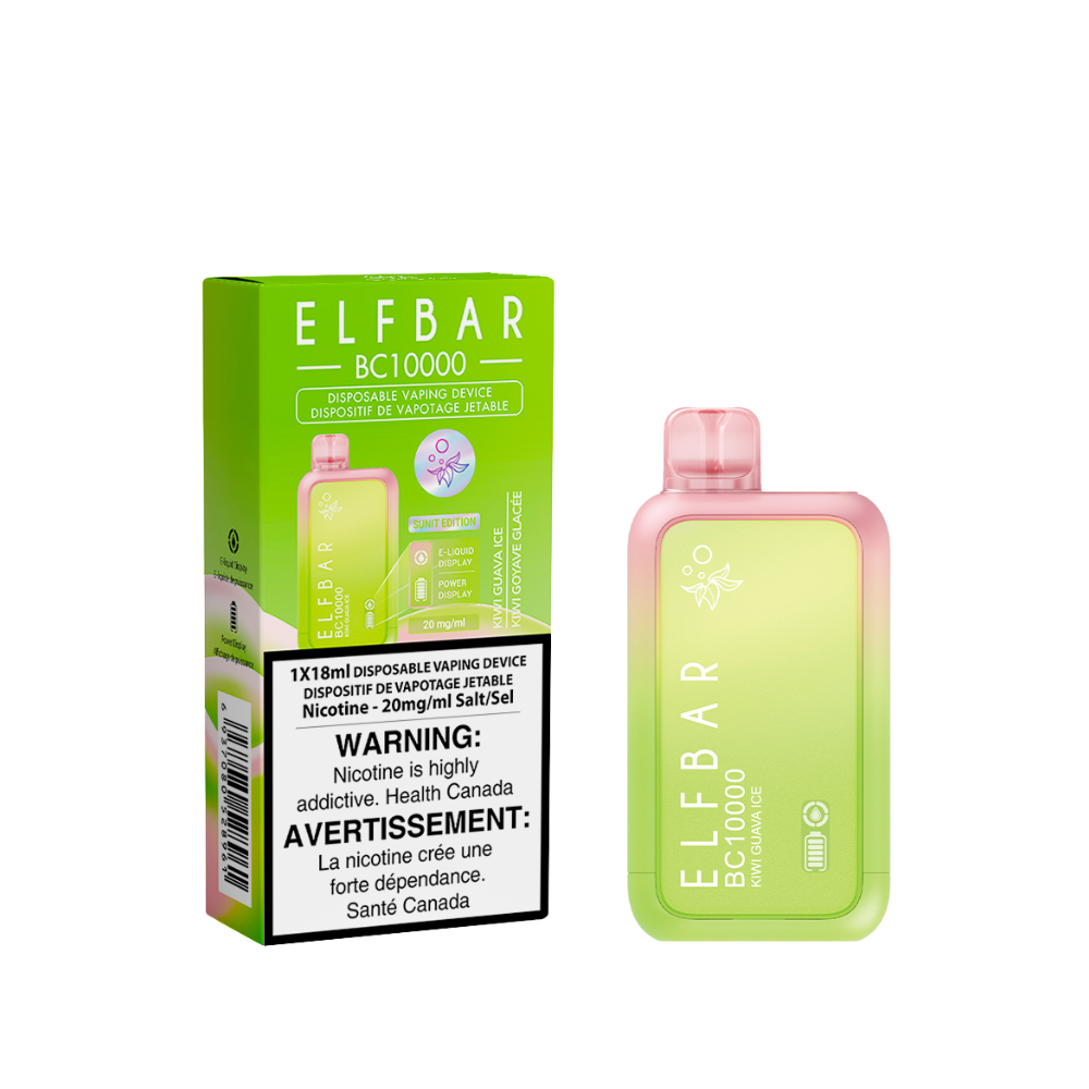 Elf Bar BC10000 Disposable Vape - Kiwi Guava Ice