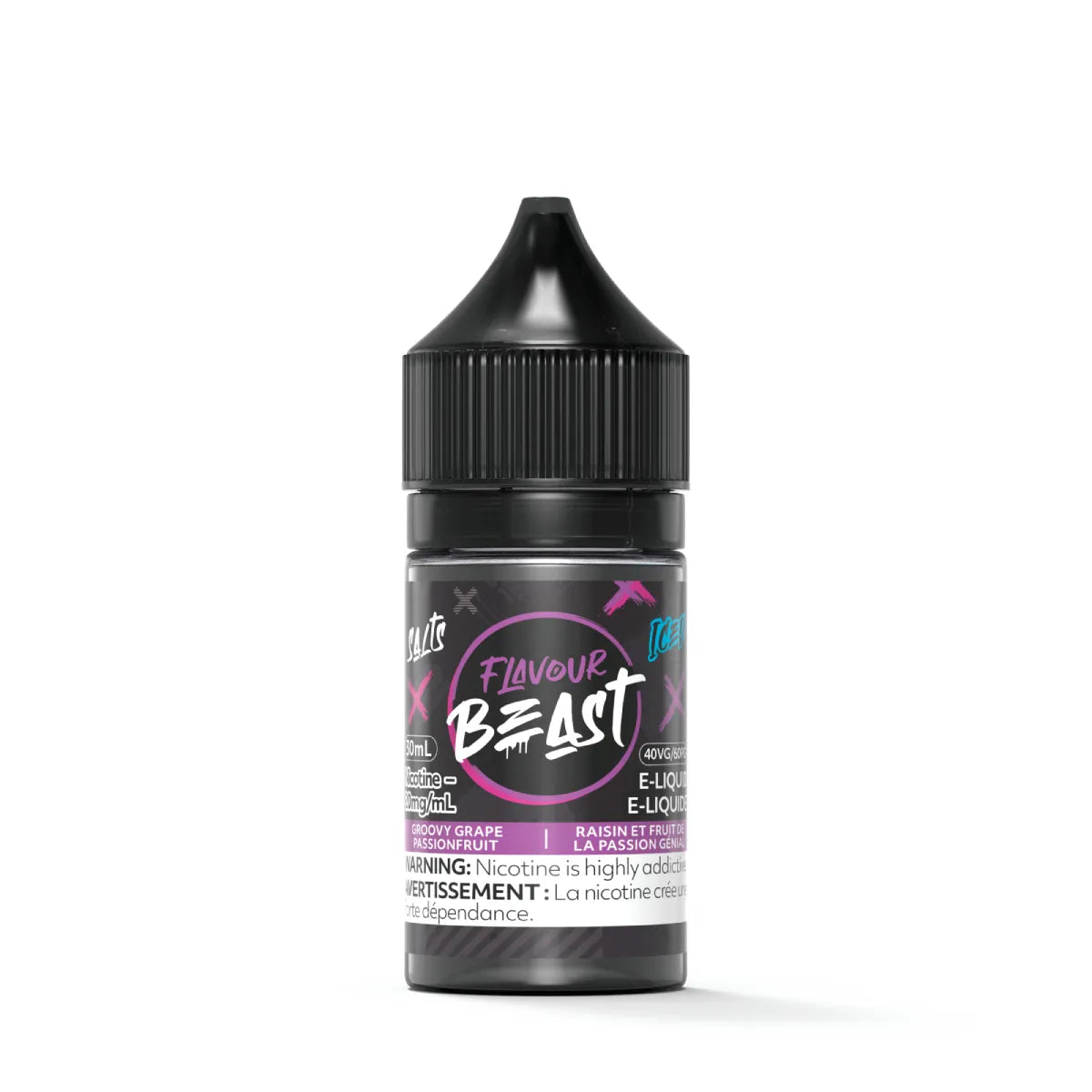 Flavour Beast E-Liquid (30mL) - GROOVY GRAPE PASSIONFRUIT ICED