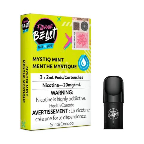 Flavour Beast Pods 3Pk 20mg - Mystiq Mint Iced - HM Vape