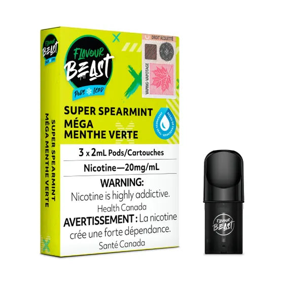 Flavour Beast Pods 3Pk 20mg - Super Spearmint Iced