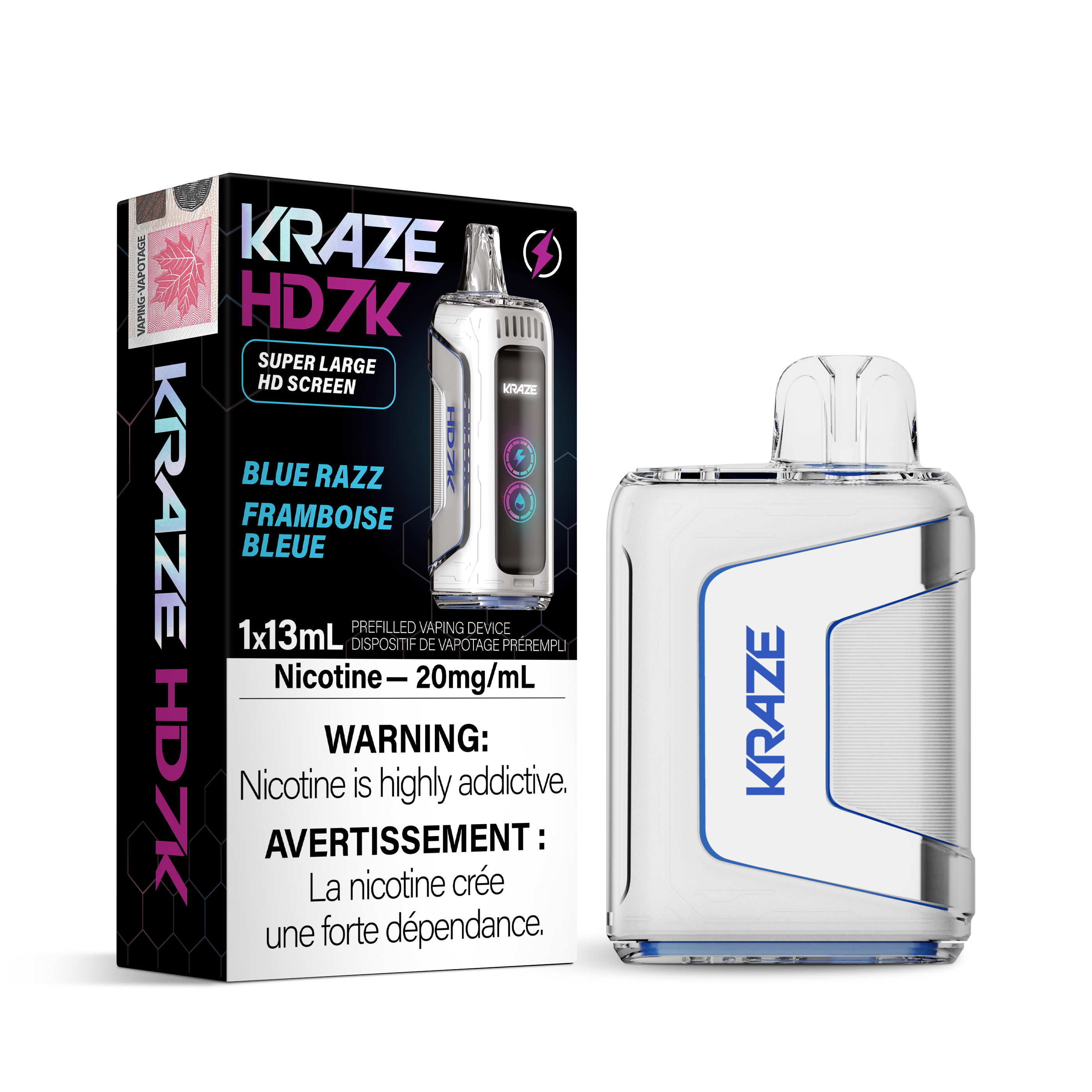 Kraze HD7K Disposable - Blue Razz