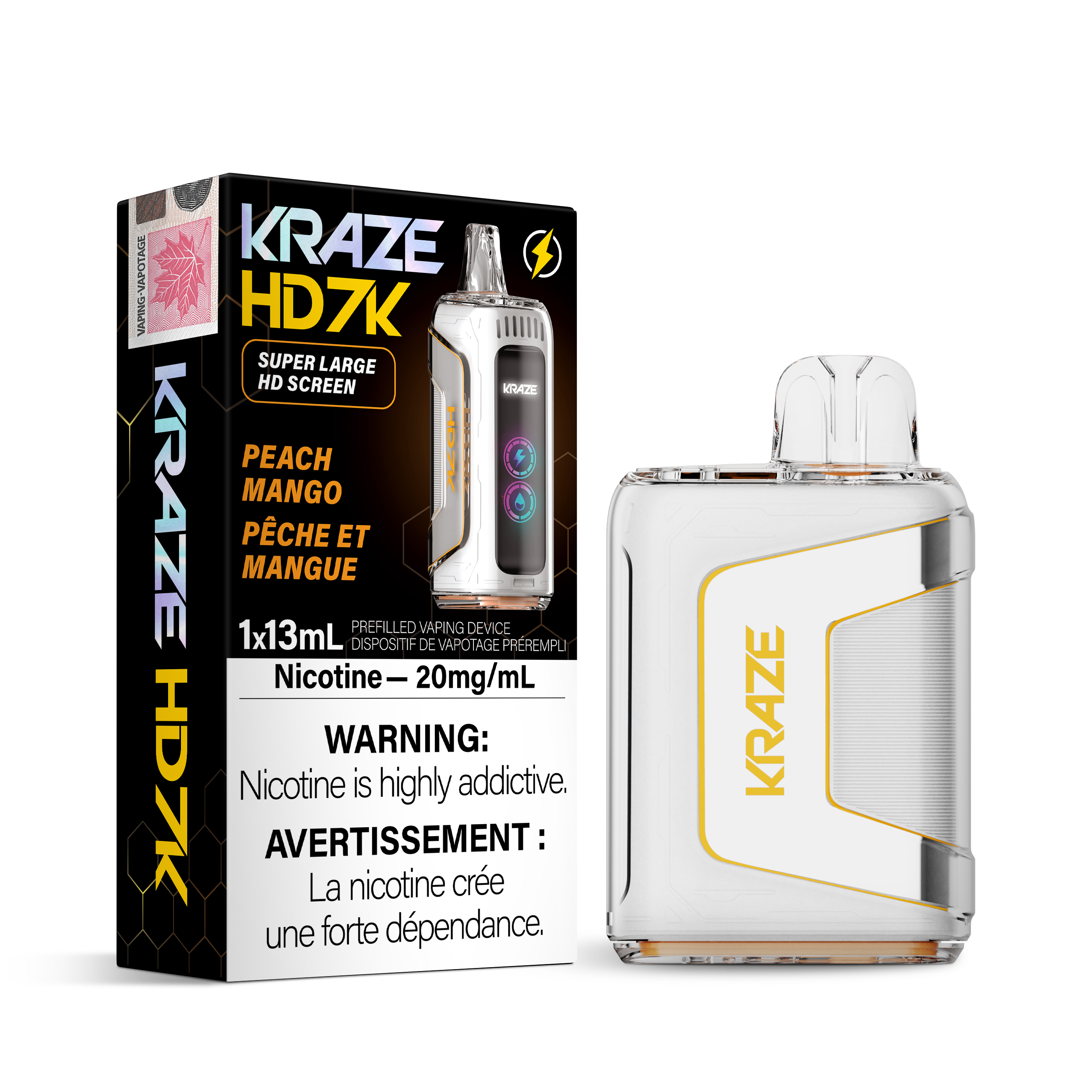 Kraze HD7K Disposable - Peach Mango