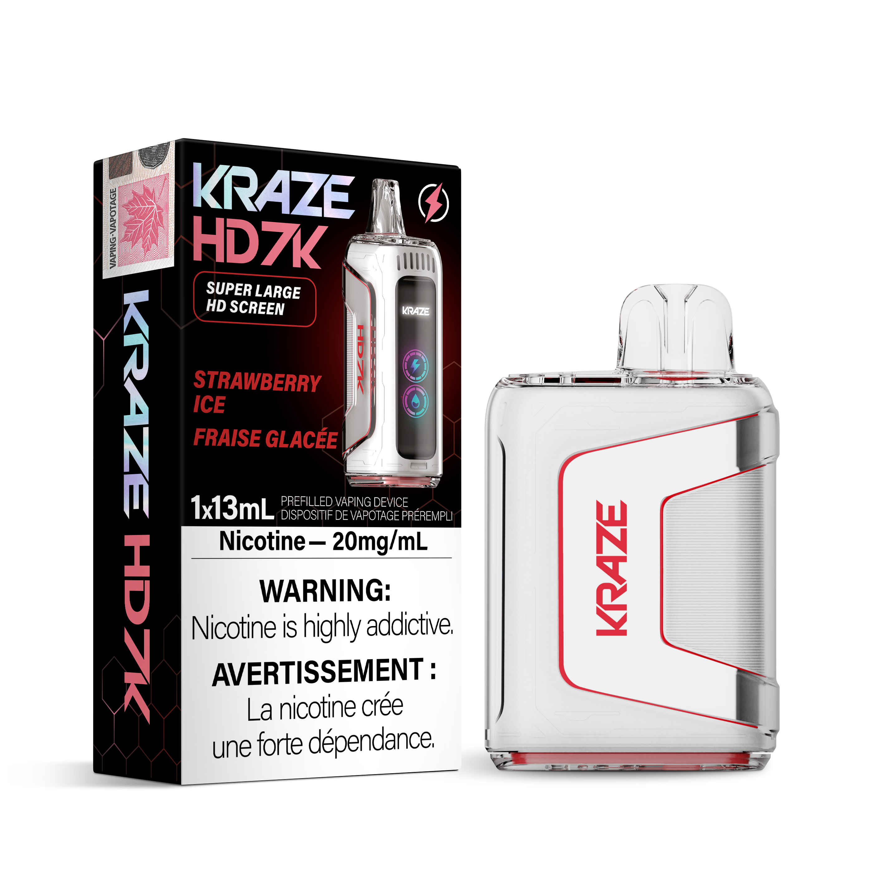 Kraze HD7K Disposable - Strawberry Ice