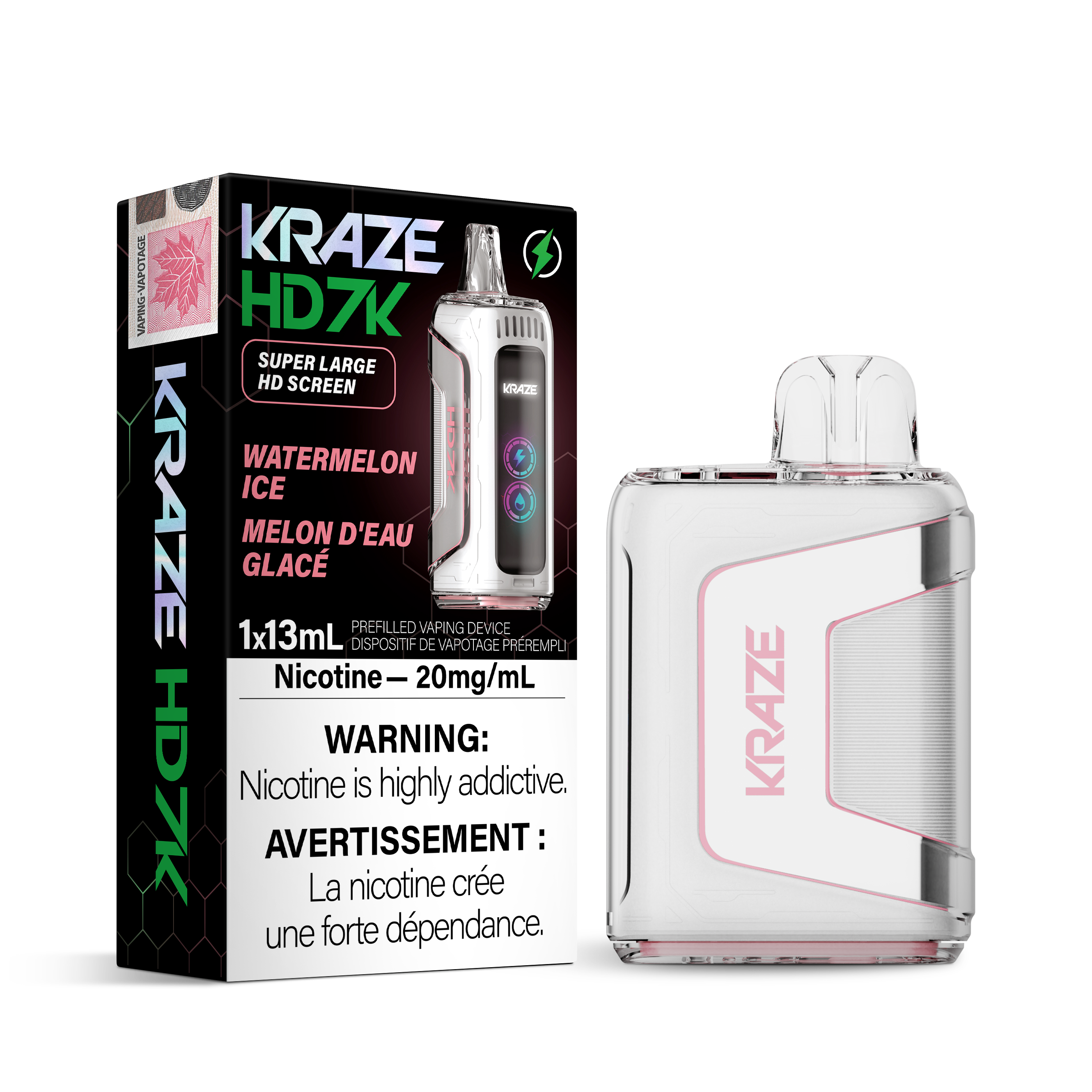 Kraze HD7K Disposable - Watermelon Ice