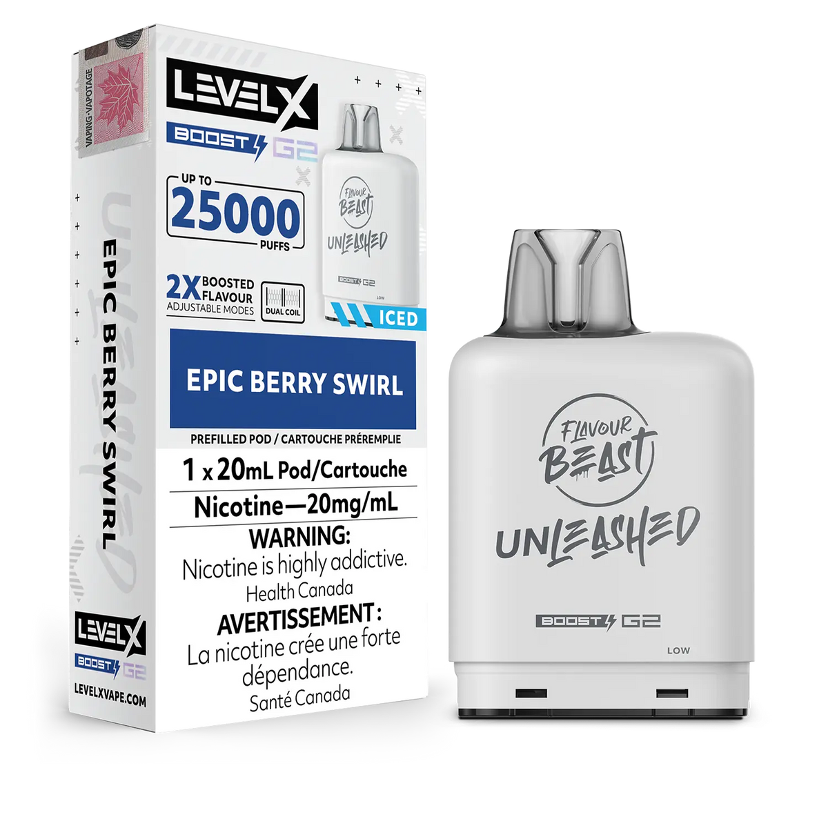 Level X Boost G2 Unleashed Pod 20ml - 25000 Puffs