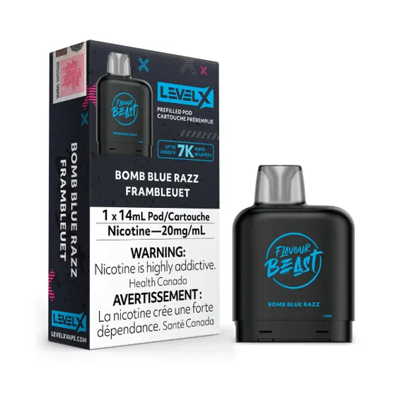 Level X Flavour Beast Pods 14mL - Bomb Blue Razz