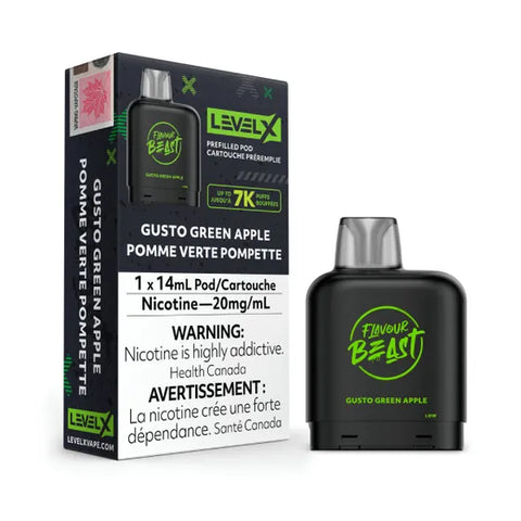 Level X Flavour Beast Pods 14mL - Gusto Green Apple