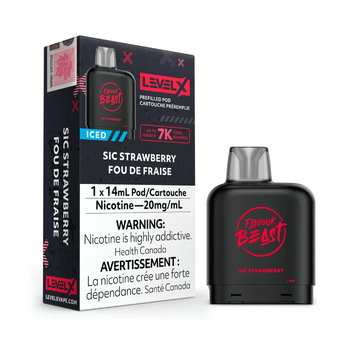 Level X Flavour Beast Pods 14mL - Sic Strawberry