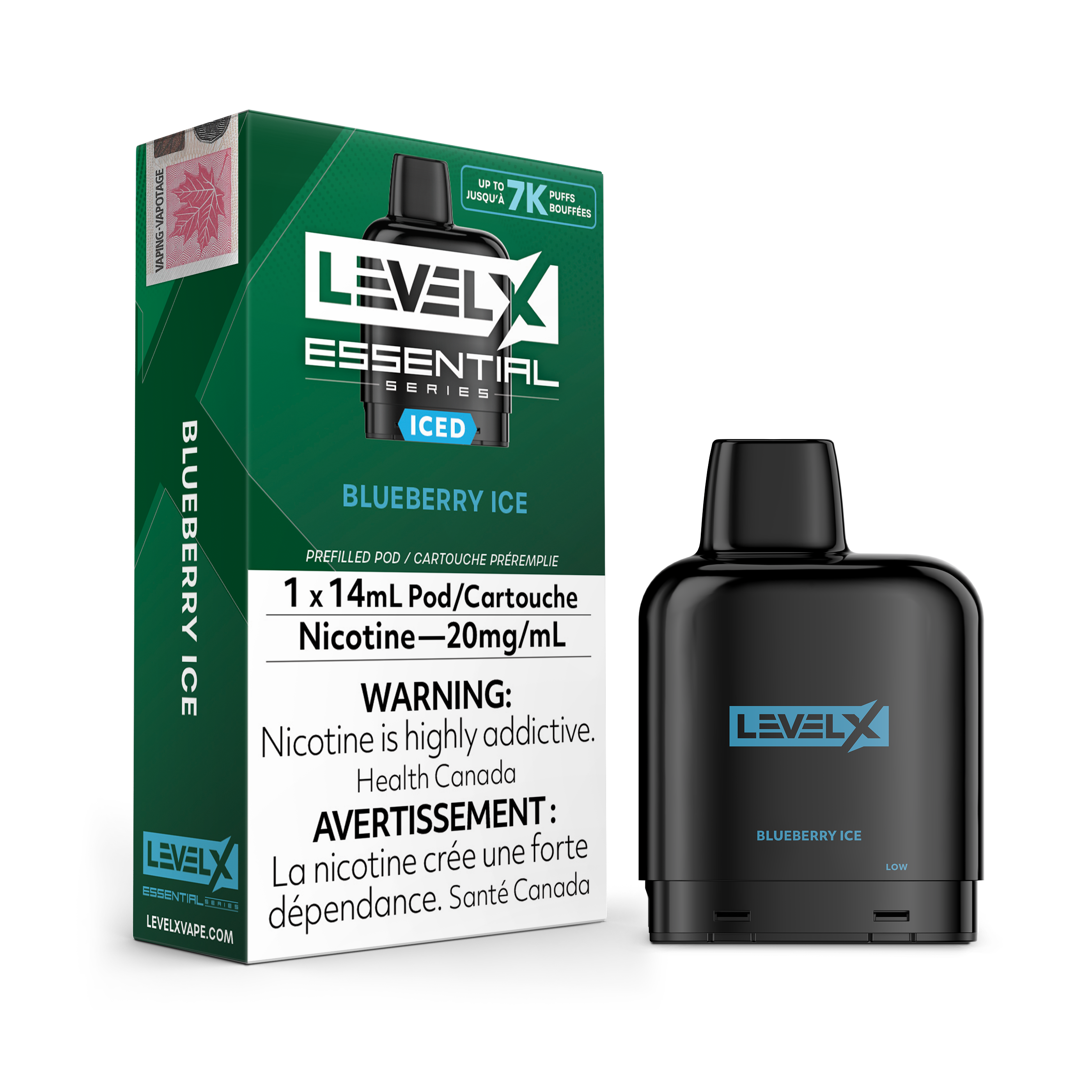 Level X Essential Pod 20mg - Blueberry ice