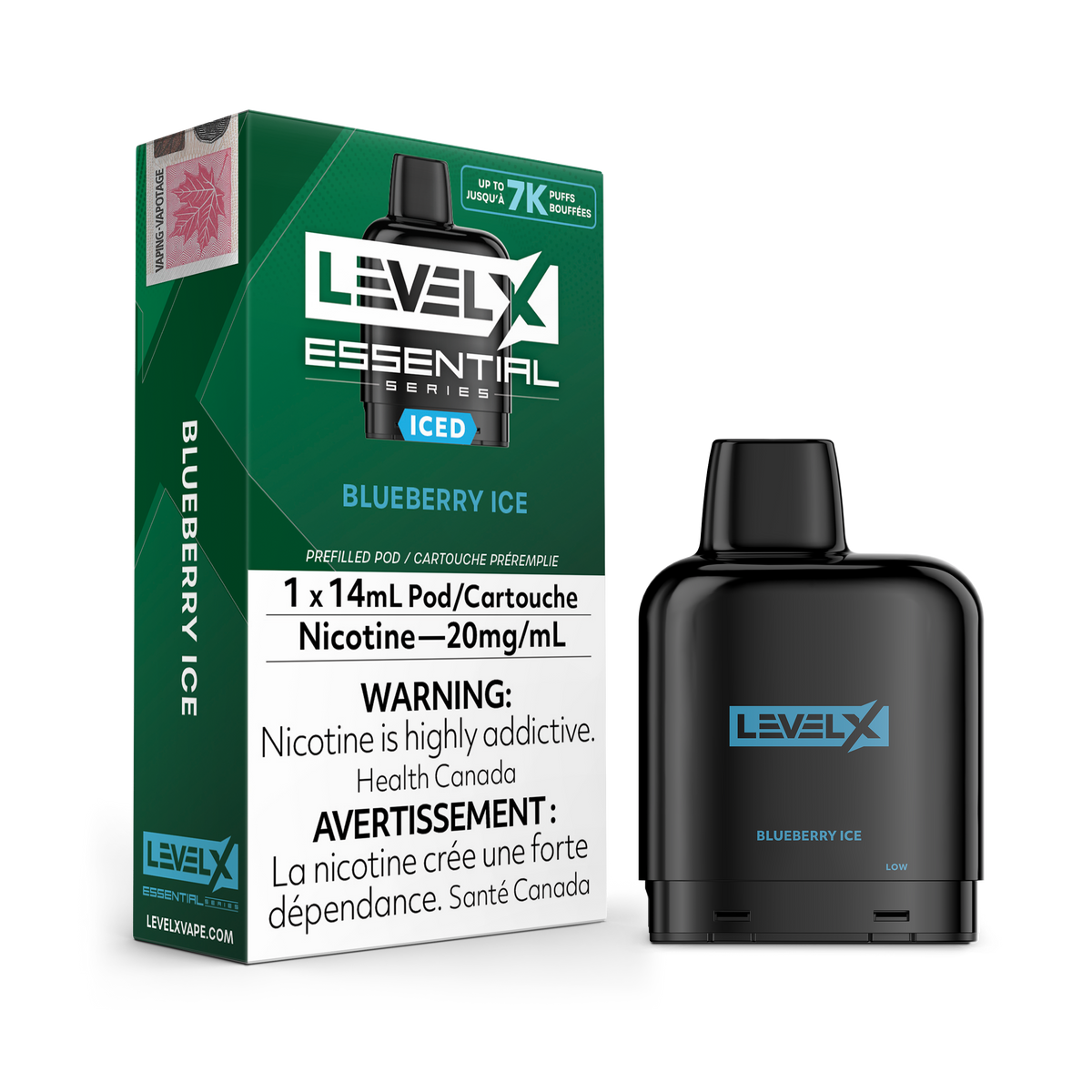 Level X Essential Pod 20mg - Blueberry ice