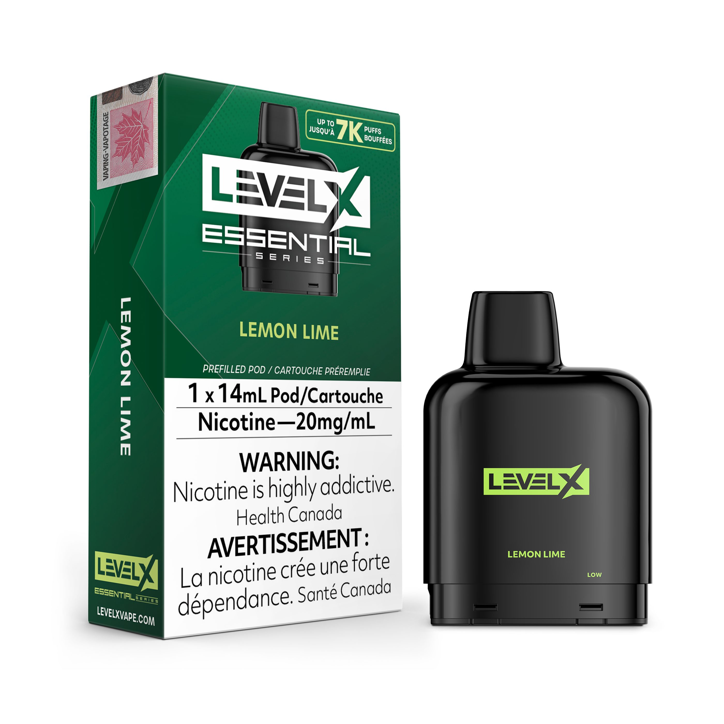 Level X Essential Pod 20mg - Lemon Lime