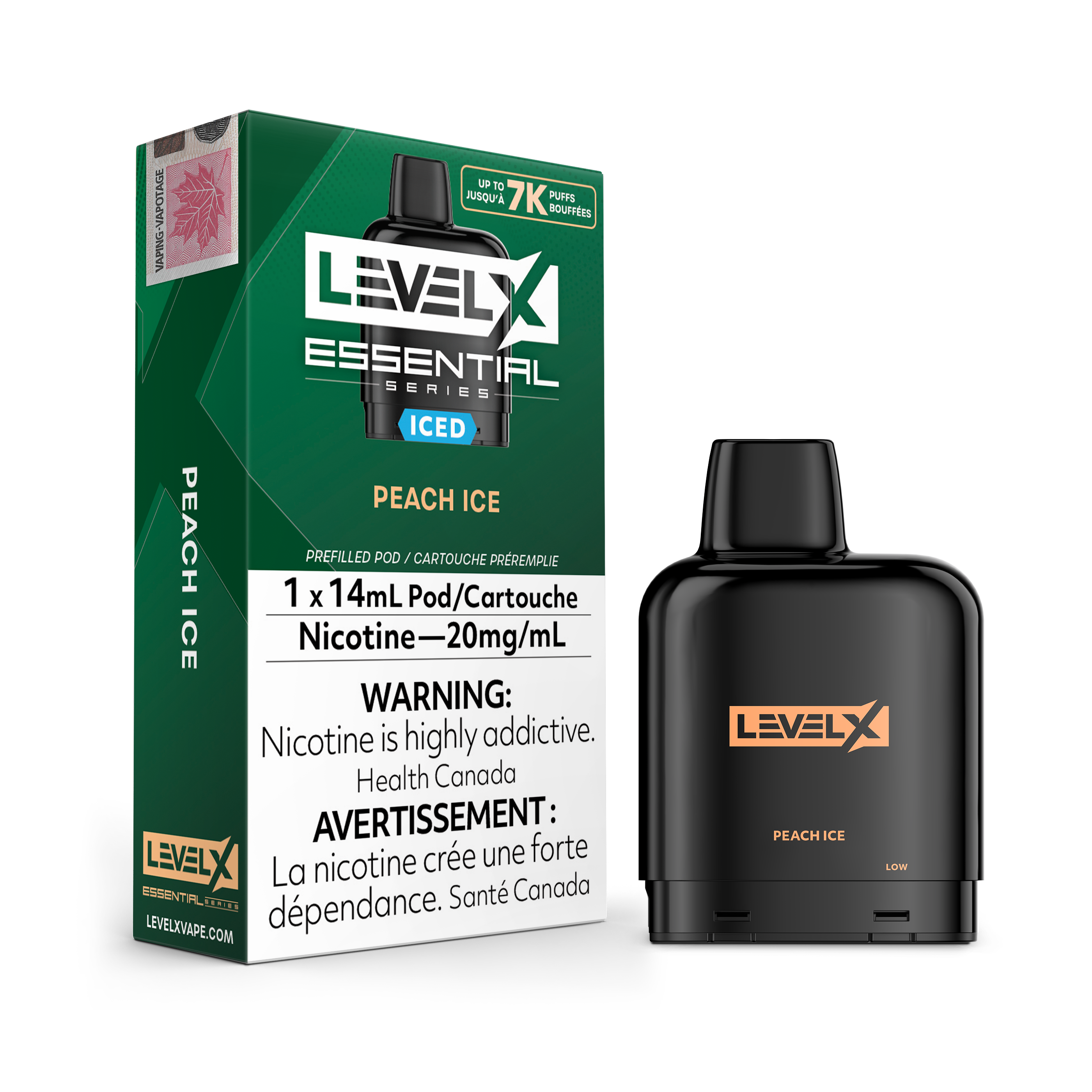 Level X Essential Pod 20mg - Peach Ice