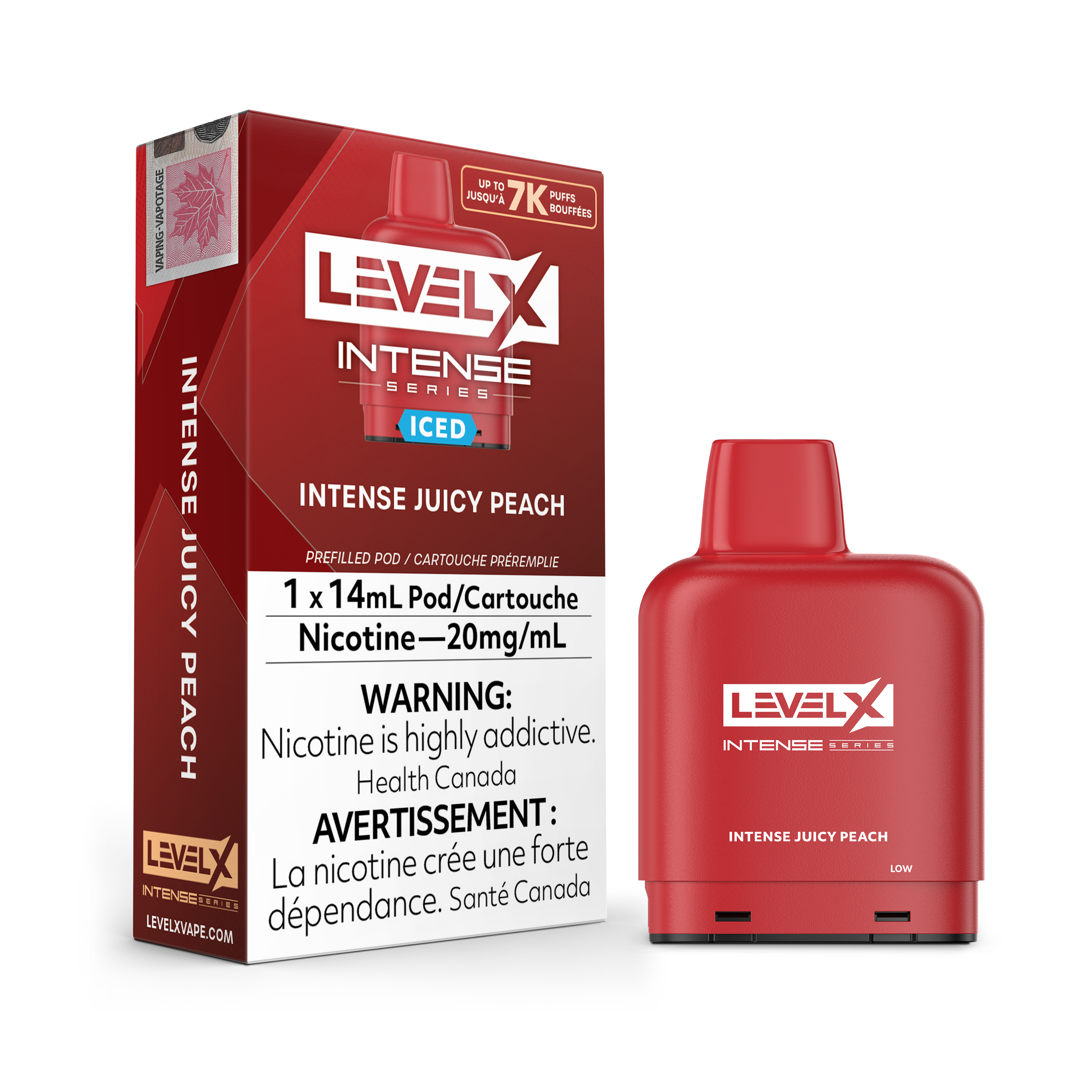 Level X INTENSE Series Pods 14mL -  INTENSE JUICY PEACH