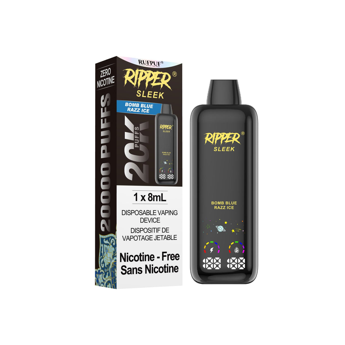 RIPPER SLEEK 20K Disposable - ZERO Nicotine