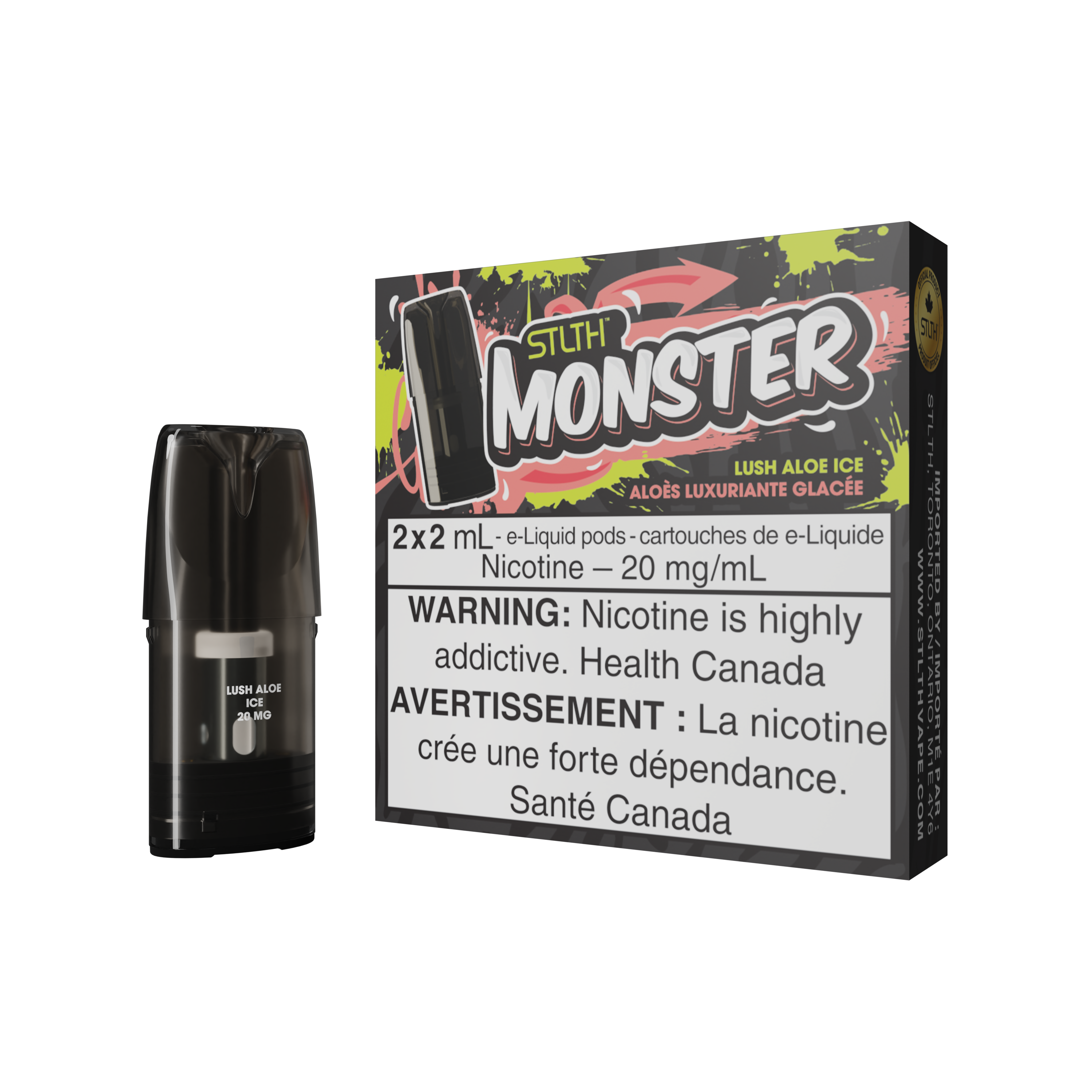 STLTH MONSTER PODS (2PCS/PK) - LUSH ALOE ICE