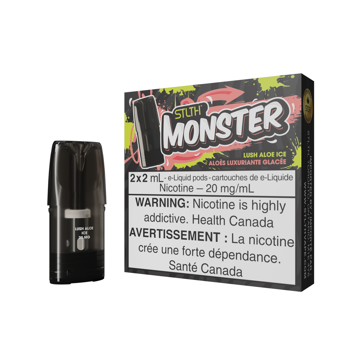 STLTH MONSTER PODS (2PCS/PK) - LUSH ALOE ICE