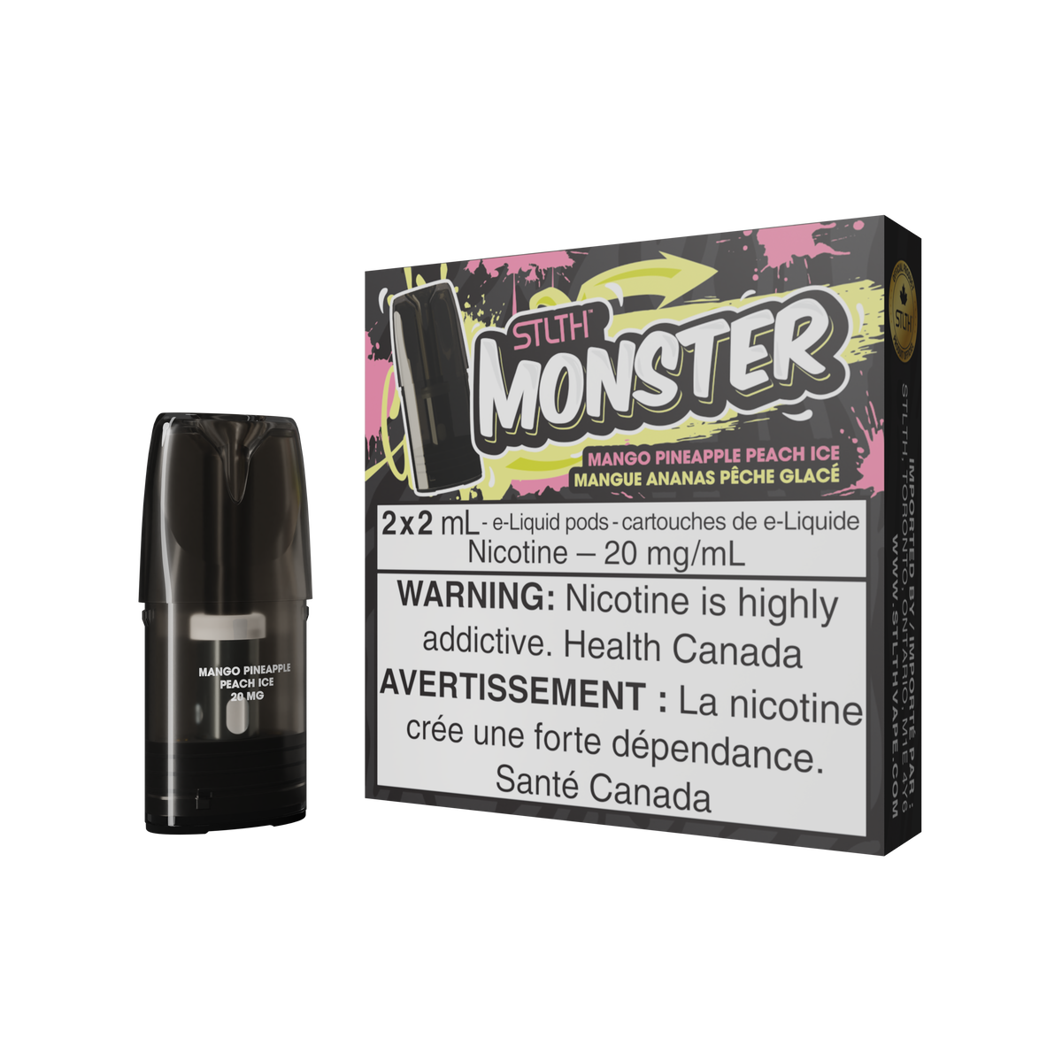 STLTH MONSTER PODS (2PCS/PK) - MANGO PINEAPPLE PEACH ICE