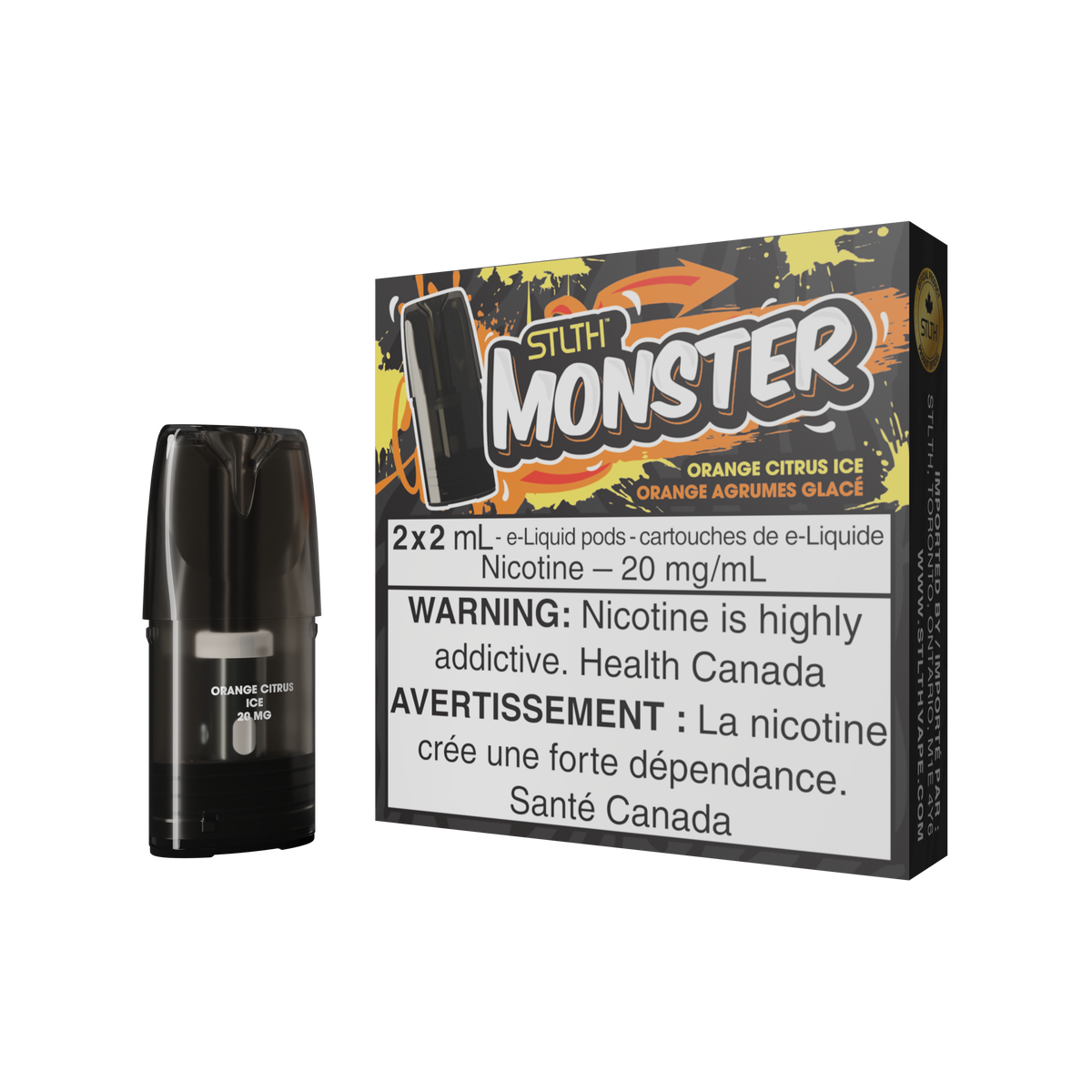 STLTH MONSTER PODS (2PCS/PK) -  ORANGE CITRUS ICE