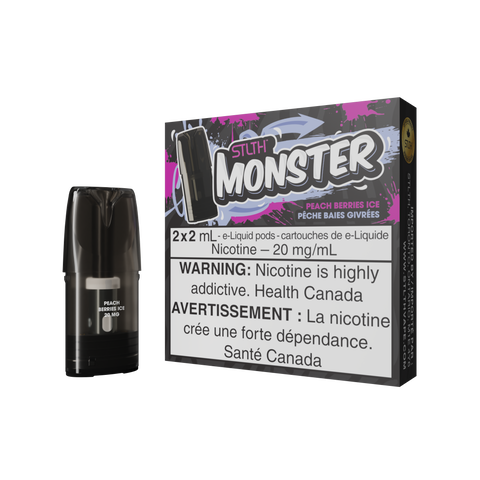 STLTH MONSTER PODS (2PCS/PK) - PEACH BERRIES ICE