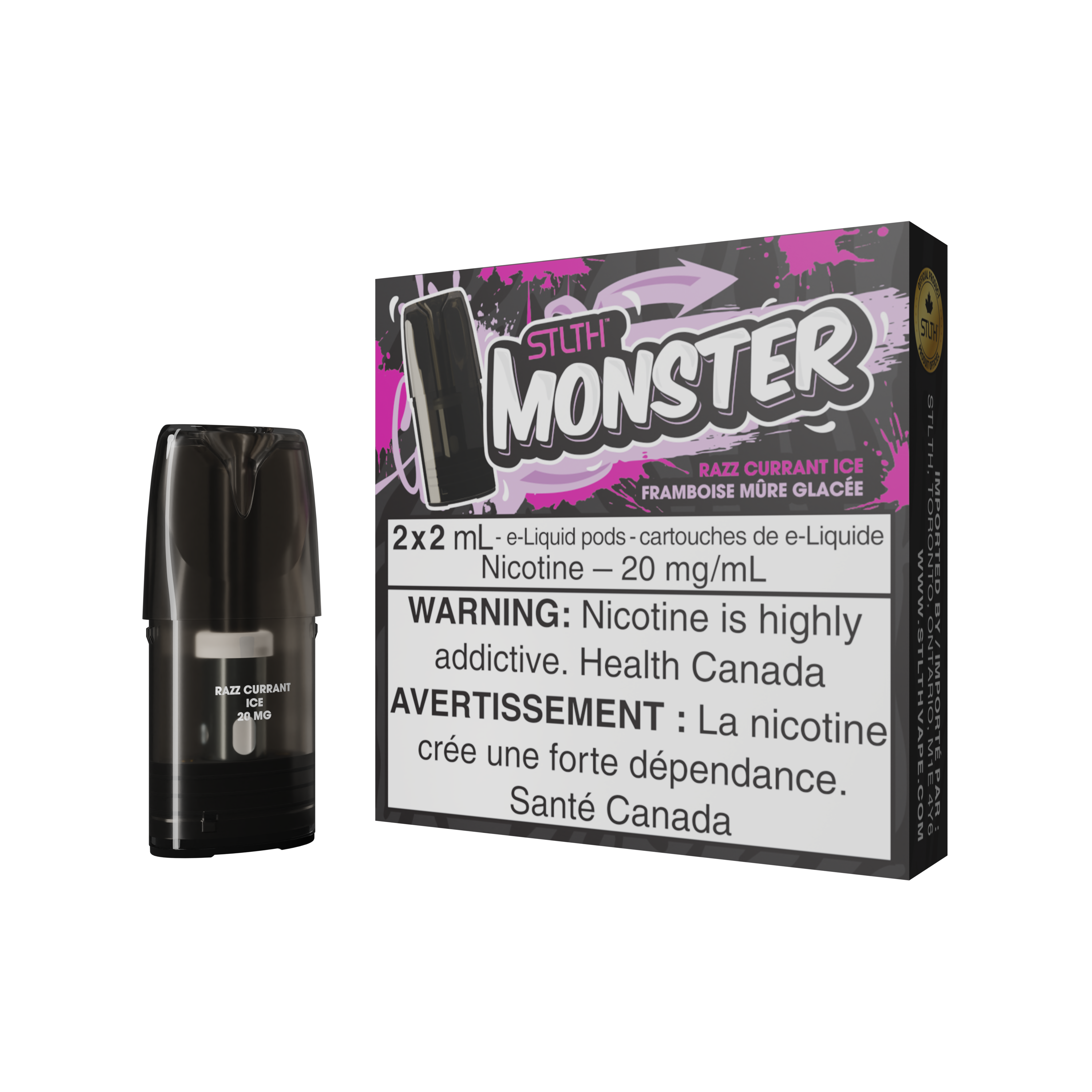 STLTH MONSTER PODS (2PCS/PK) - RAZZ CURRANT ICE