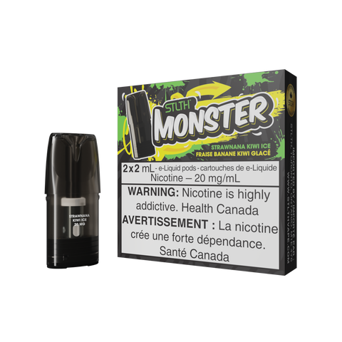 STLTH MONSTER PODS (2PCS/PK) - STRAWNANA KIWI ICE