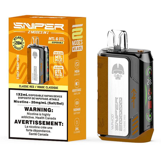 SNIPER 20000 BY VAPEMOD Disposable Vape - MTL & DTL HM Vape SNIPER 20000 BY VAPEMOD Disposable Vape - MTL & DTL HM Vape