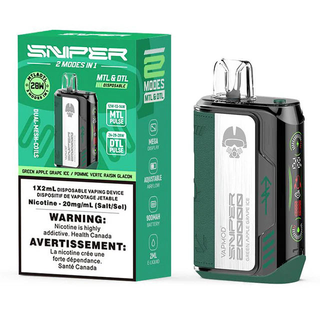 SNIPER 20000 BY VAPEMOD Disposable Vape - MTL & DTL HM Vape SNIPER 20000 BY VAPEMOD Disposable Vape - MTL & DTL HM Vape