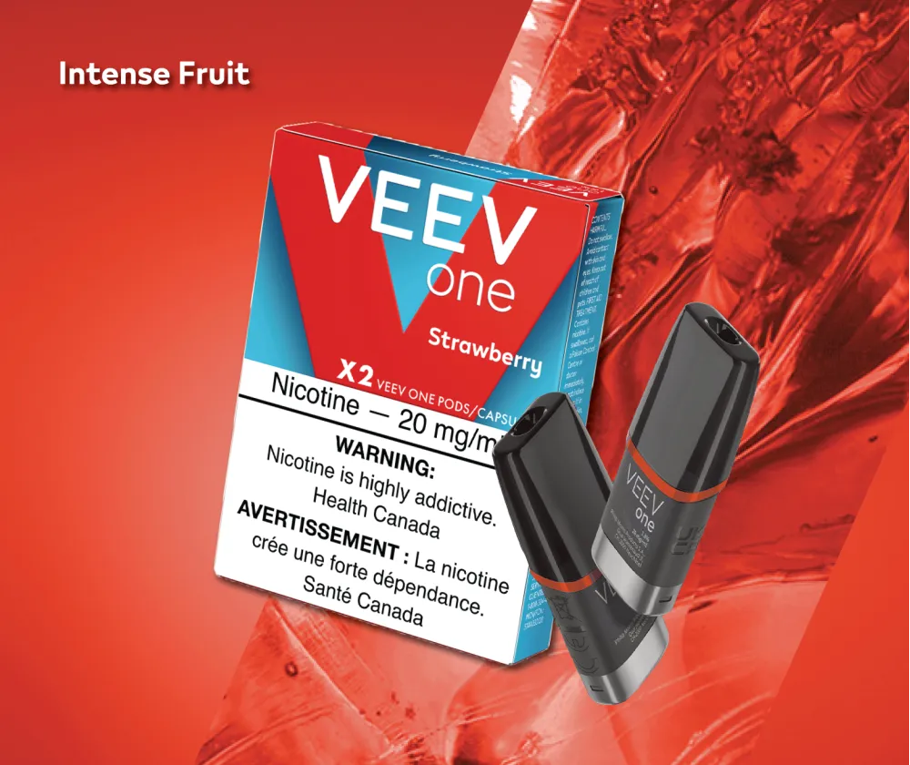 VEEV ONE Pods 2PK: Strawberry- Intense Fruit