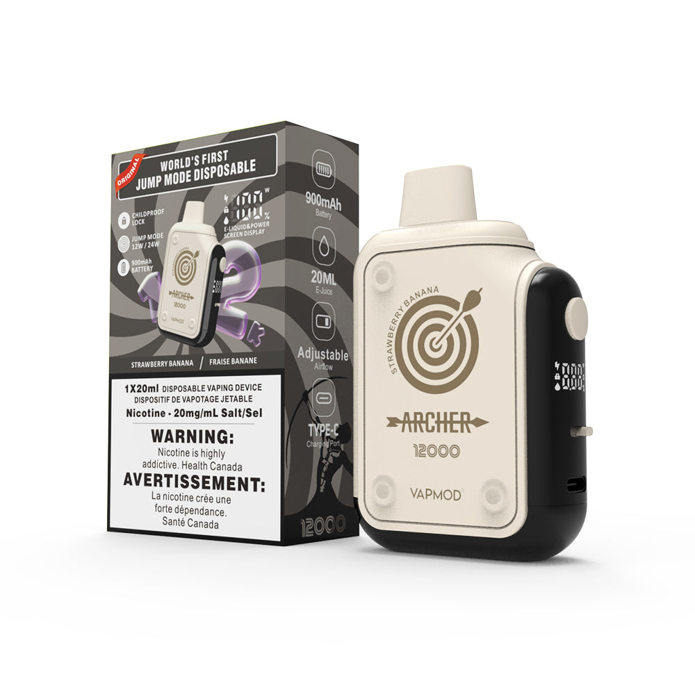 VAPMOD Archer 12000 Disposable - Strawberry Banana