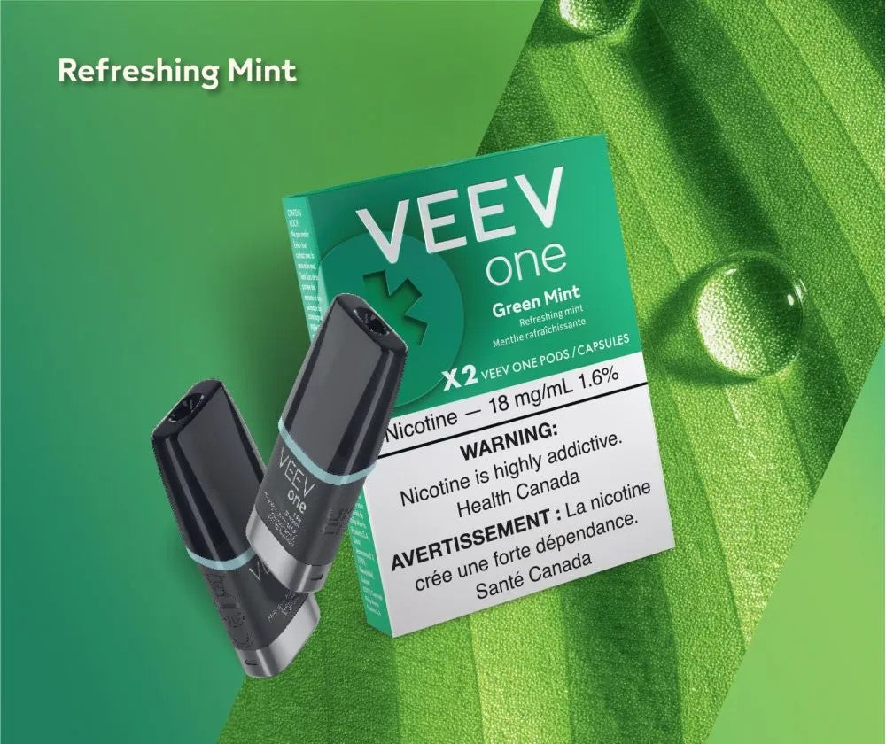 Veev One Pods 2PK 18mg/ml: Green Mint (Refreshing Mint)