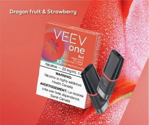 Veev One Pods 2PK 20mg/ml: Red (Dragon Fruit &Strawberry)