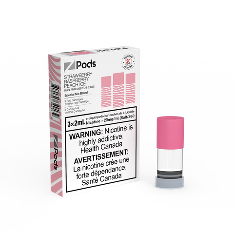Z Pods 20MG - Strawberry Raspberry Peach Ice