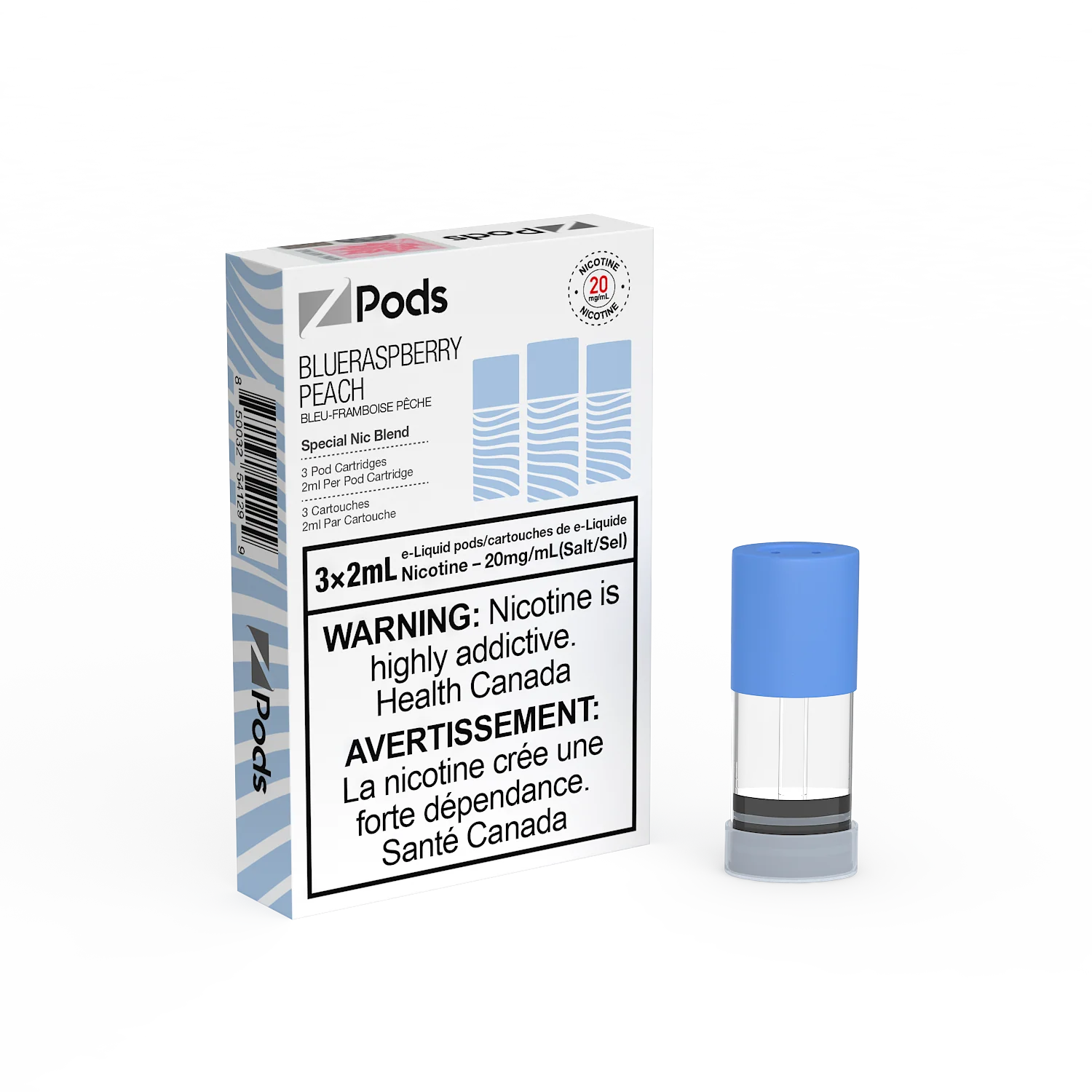Z Pods Blue Raspberry Z Pods 20mg - Blue Raspberry Peach – HM Vape