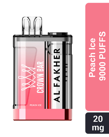 AL FAKHER CROWN BAR DISPOSABLE - 9000 - PEACH ICE