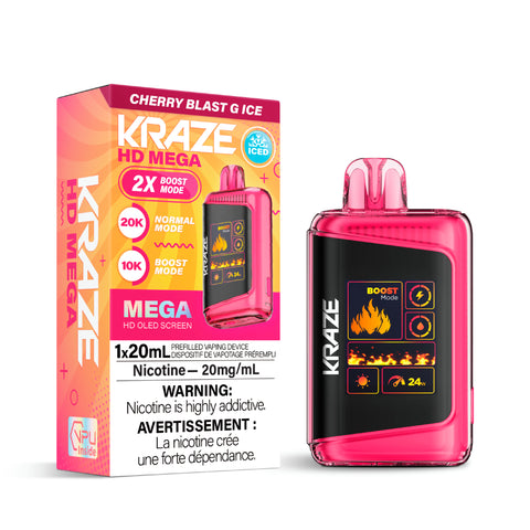 Kraze HD Mega Disposable - 20000 Puffs