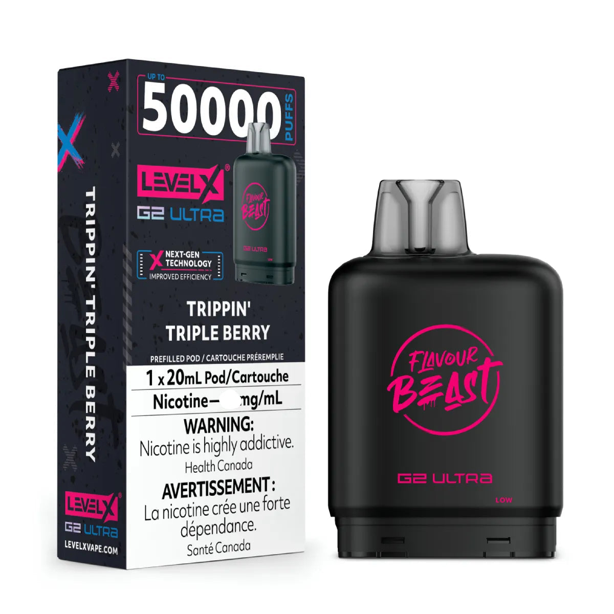 Level X G2 ULTRA Pod FB 50K - Zero & 10mg/ml Nicotine