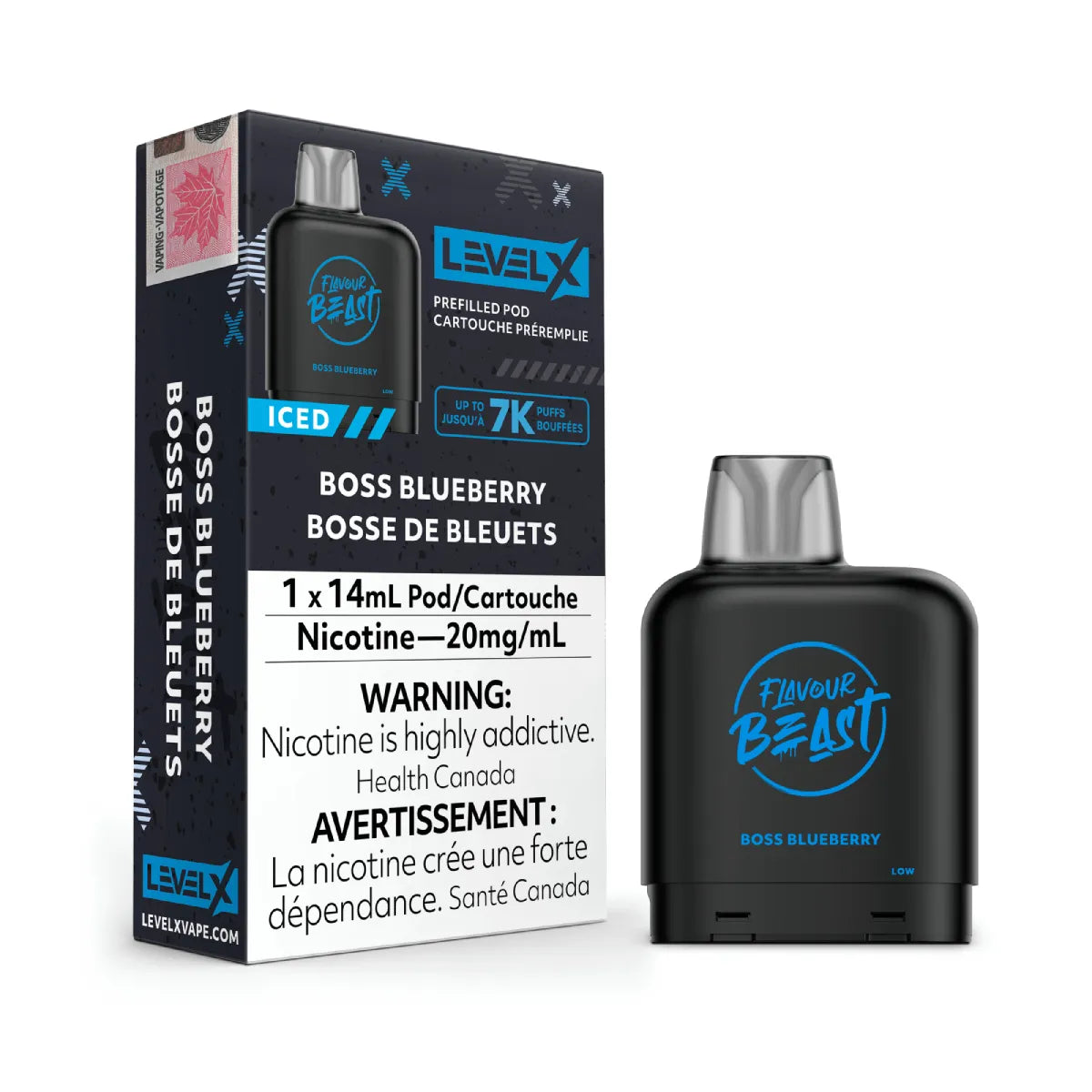 Level X Flavour Beast Pods 14mL - Boss Blueberry