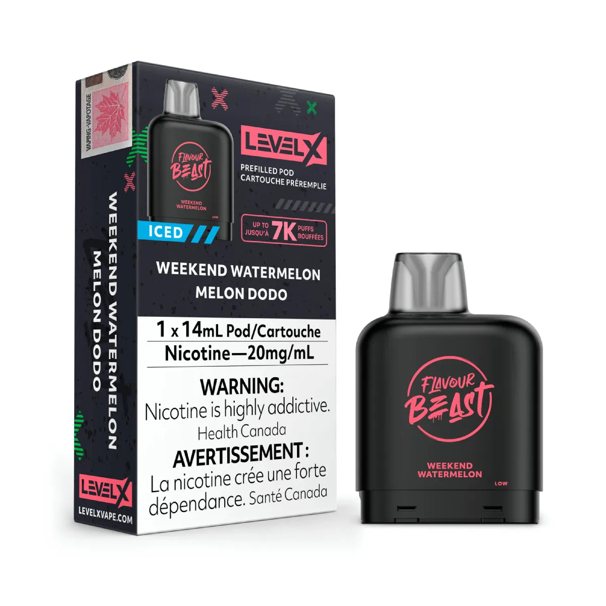 Level X Flavour Beast Pods 14mL - Weekend Watermelon