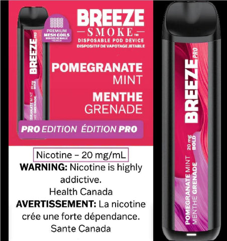 BREEZE PRO Disposable - POMEGRANATE MINT - HM Vape