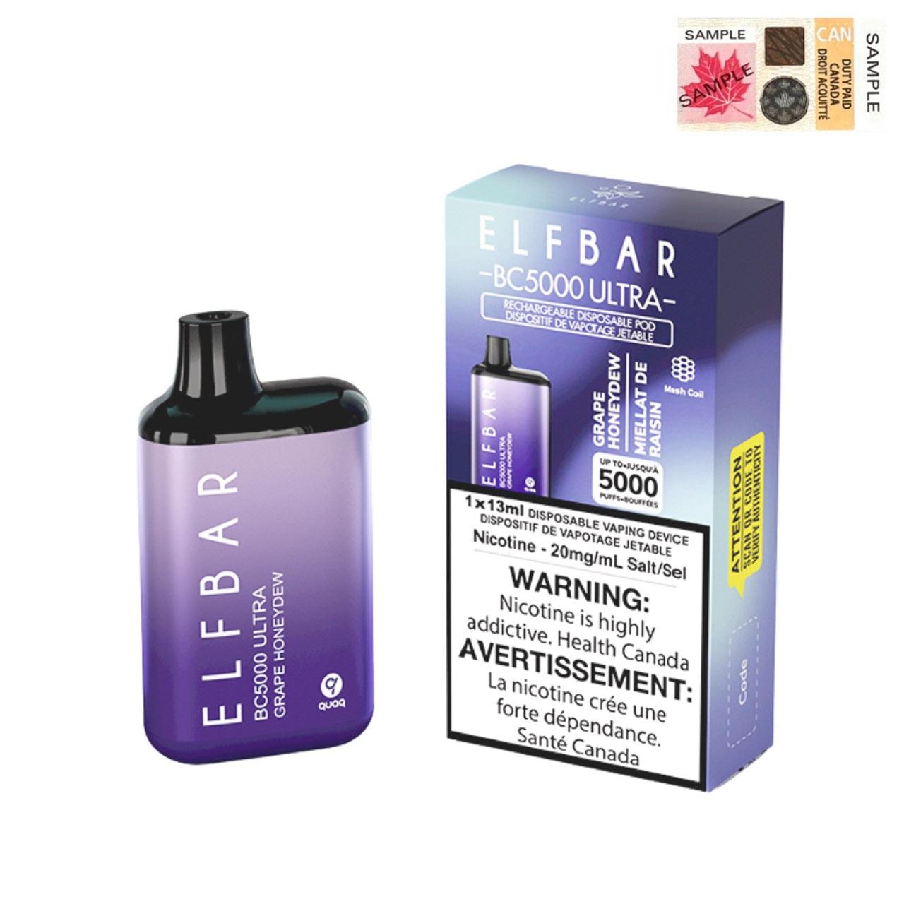 ELFBAR BC5000 ULTRA - GRAPE HONEYDEW