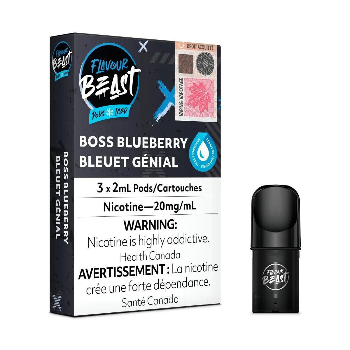 Flavour Beast Pods 3Pk 20mg - Boss Blueberry Iced